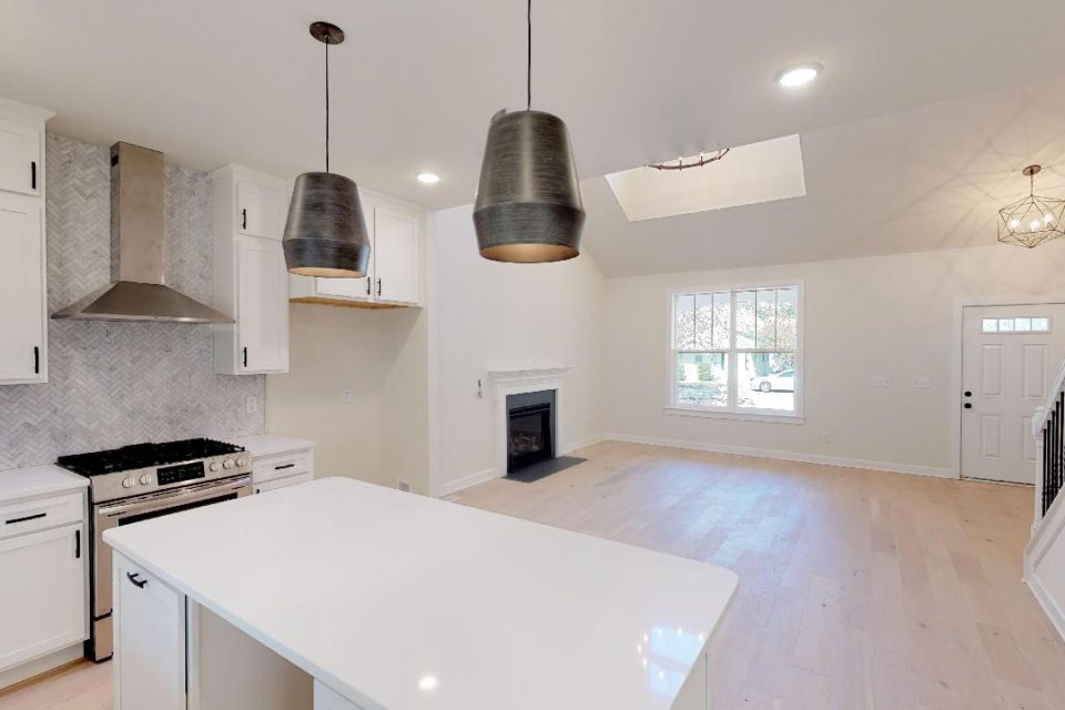 Custom Kitchen Island in New Custom Home at Capitol Homes in Nashville, TN