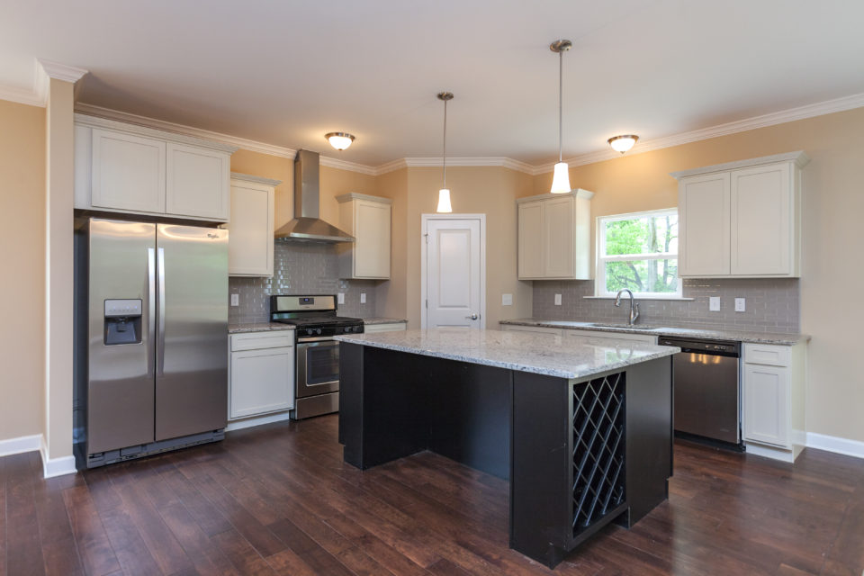 Custom Kitchen Island in New Custom Home at Capitol Homes in Nashville, TN